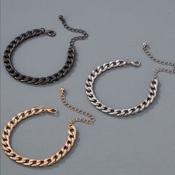 Other - Cuban Link Chain Bracelet - 3 pieces